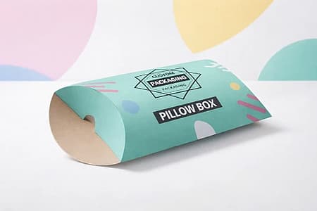 Custom printed pillow box style packaging