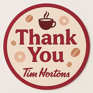 Custom circular vinyl logo sticker